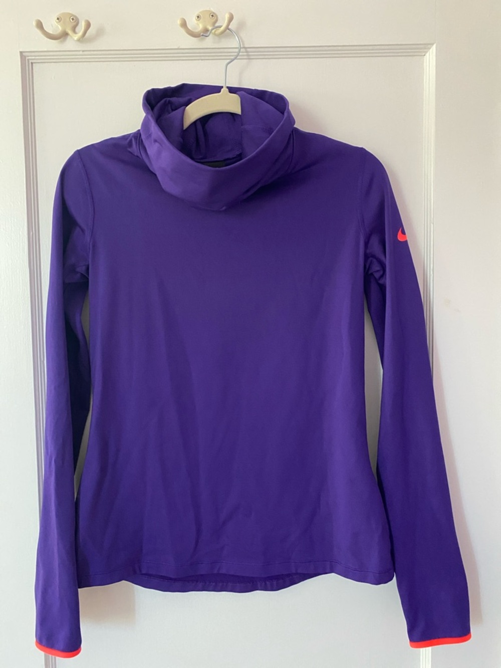 Nike Purple Cowl Neck Long Sleeve with Pink Trim